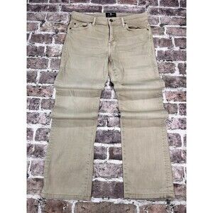 7 For All Mankind Mens 31 Slimmy Luxe Performance Khaki Pants Tan Slim Straight